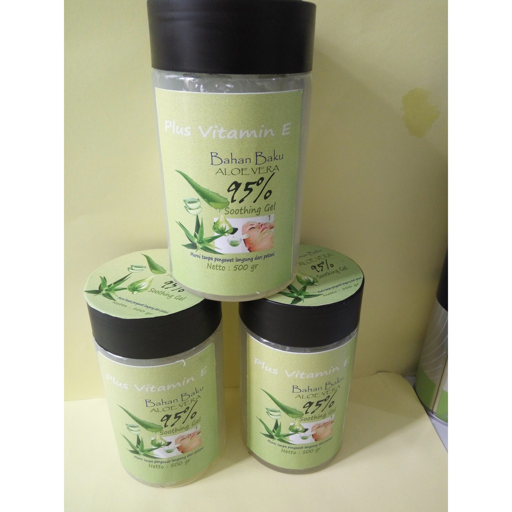 aloe vera lidah buaya gel untuk pelembab kiloan 95% 1000gr sudah ada izin edar resmi by Oke sabun suplayer 2