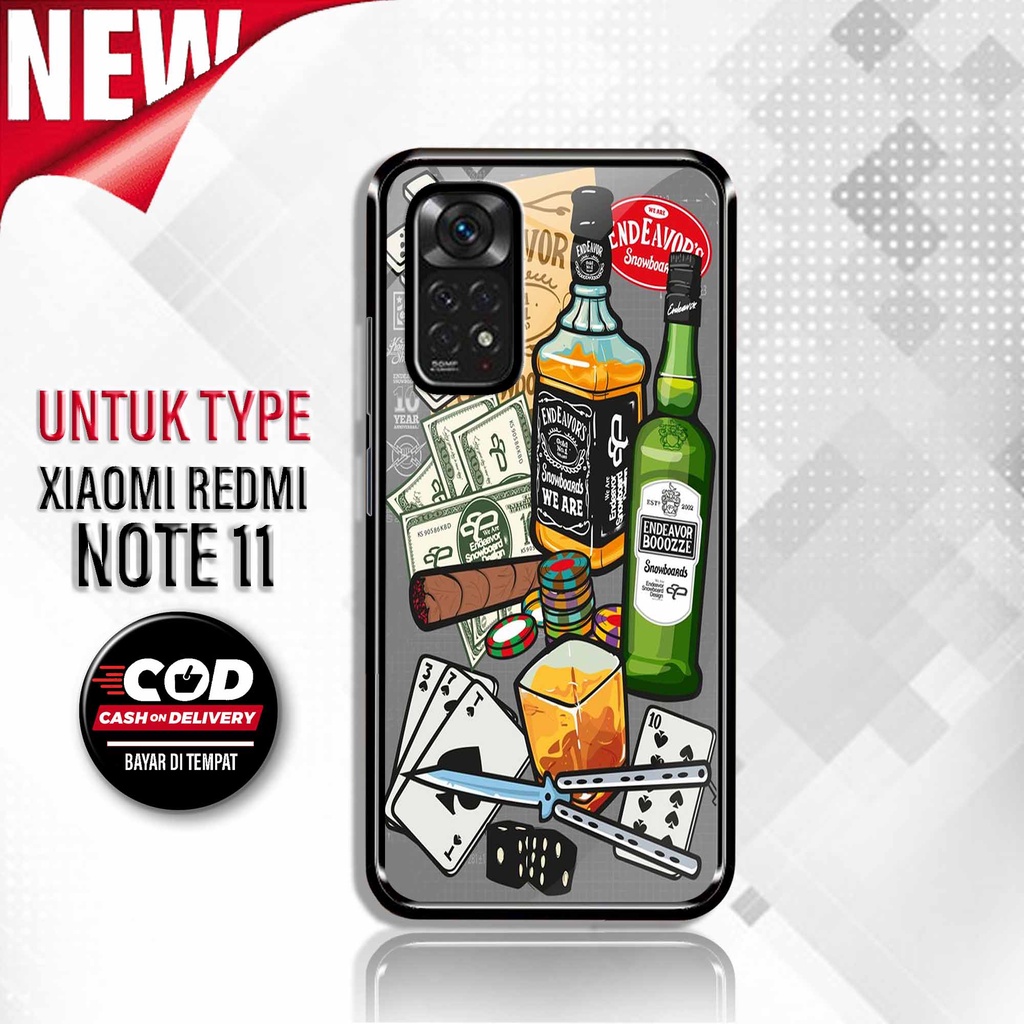 Case Redmi Note 11 - Hardcase Xiaomi Redmi Note 11 - Silikon Motif [ Aesth Drink ] - Cassing Murah R