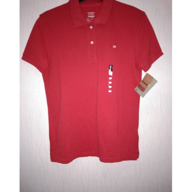 Original 100 % Kaos kerah /polo shirt Women Reebok Cotton Red