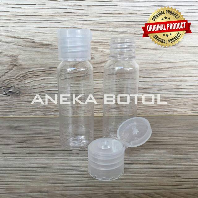 BOTOL PET 20 ML BENING FLIPTOP NATURAL / BOTOL TONER SABUN KOSONG MURAH ORIGINAL