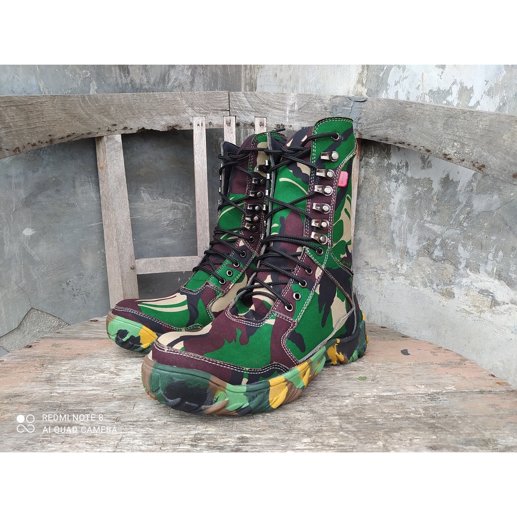 Sepatu PDL tni FULL loreng/sepatu loreng raider/ sepatu tni brimob cordura kanvas