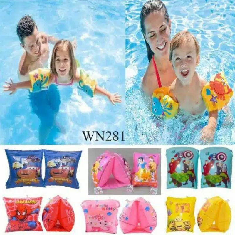 pelampung renang ANAK LENGAN ARM BAND KARAKTER/pelampung lengan karakter anak/PELAMPUNG SPIDERMAN HE