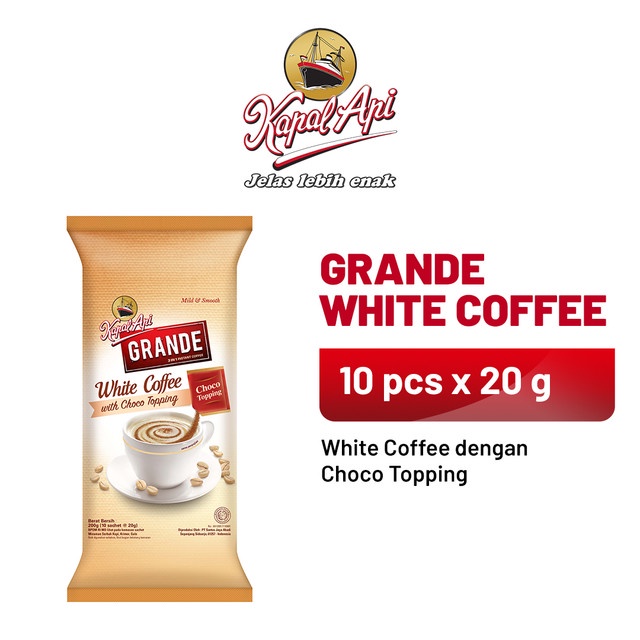 

KAPAL API Grande White Coffee Topping 1 Pack (10 x 20 gr)