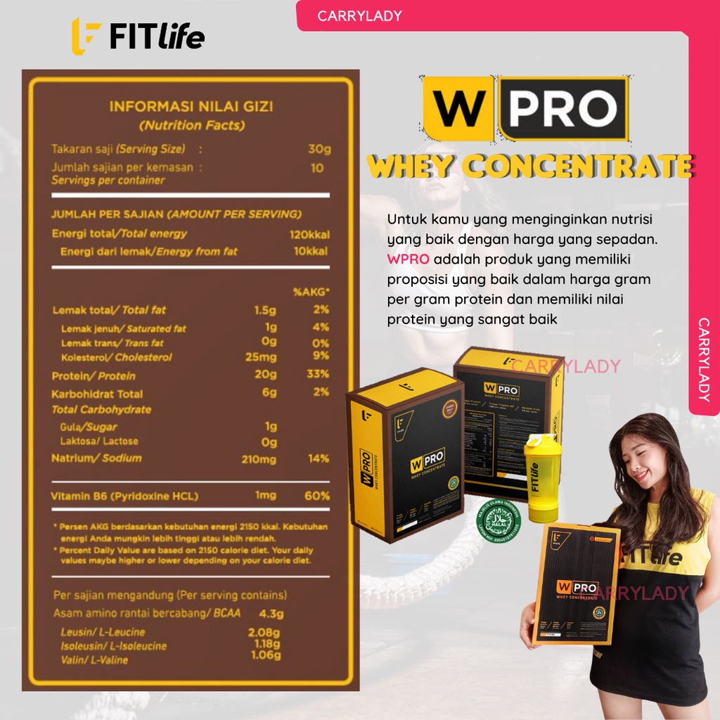 FITlife Whey Pro CONCENTRATE 3,3 LB 50 SERV 1500 GR Whey protein concentrate