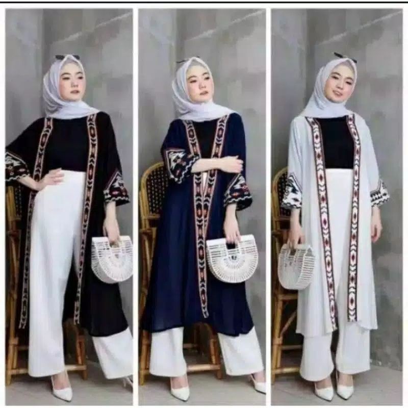 AMOYA CARDY BAJU MUSLIM BORDIR ARAB SAUDI BORDIR ZEPHY TURKI UMROH DUBAY TURKEY BORDIR ASLI NO TIPU TIPU KONDANGAN  TUNIK FASHION TERBARU 2022