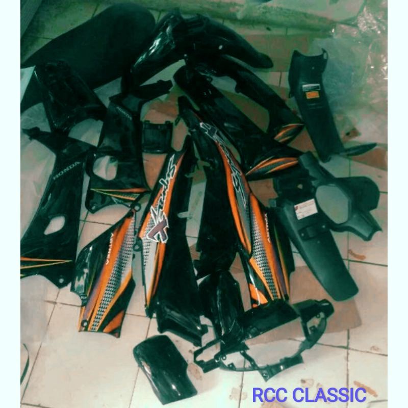cover body alus kasar honda supra x lama supra x 110 cakram komplit