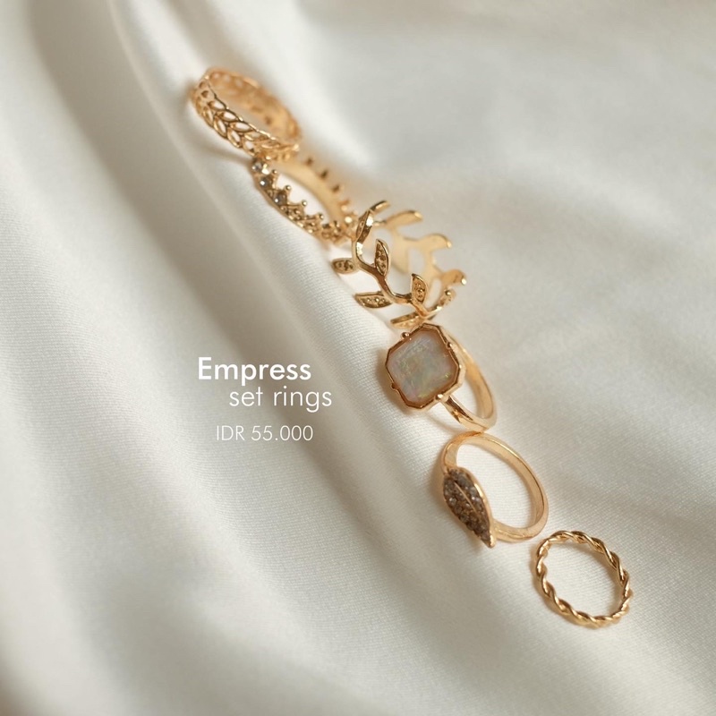 Ark.co - Empress set ring / Cincin set korea stacking tumpuk