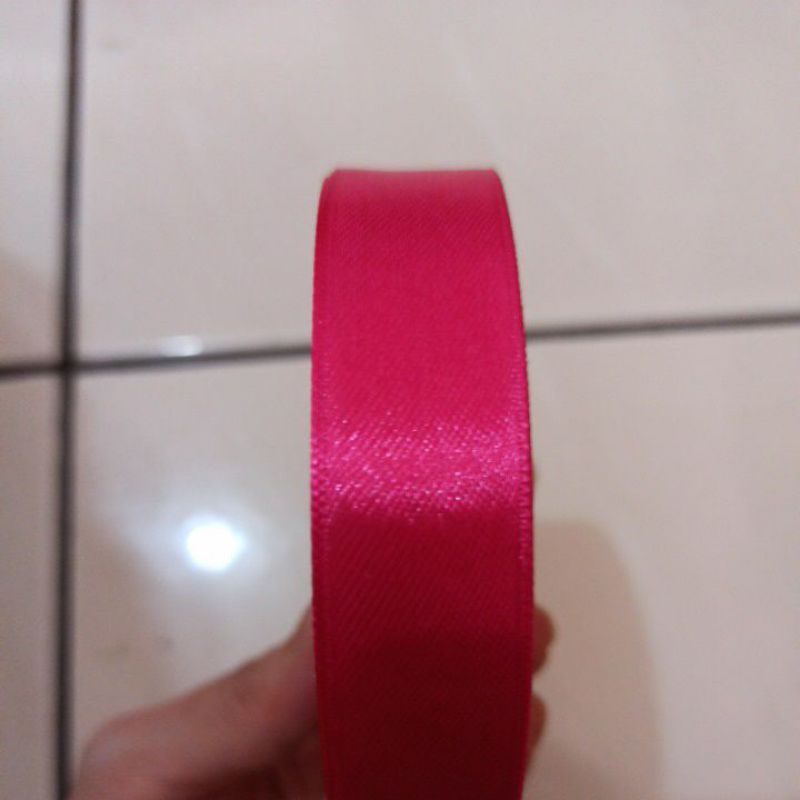 

pita satin 3/8 inch 2 cm pink fanta 1 roll 25 yard