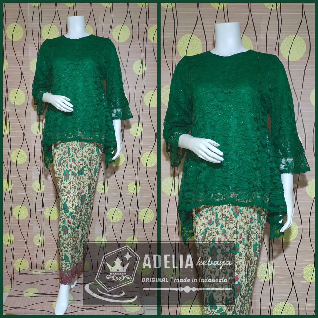 ADE&gt; REALPICT KEBAYA JUMBO / BAJU KEBAYA RINJANI BIG SIZE / KEBAYA BRUKAT NON GLITER / KEBAYA MODERN