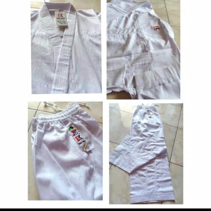 Karate baju kumite bahan motif bintik esakaido