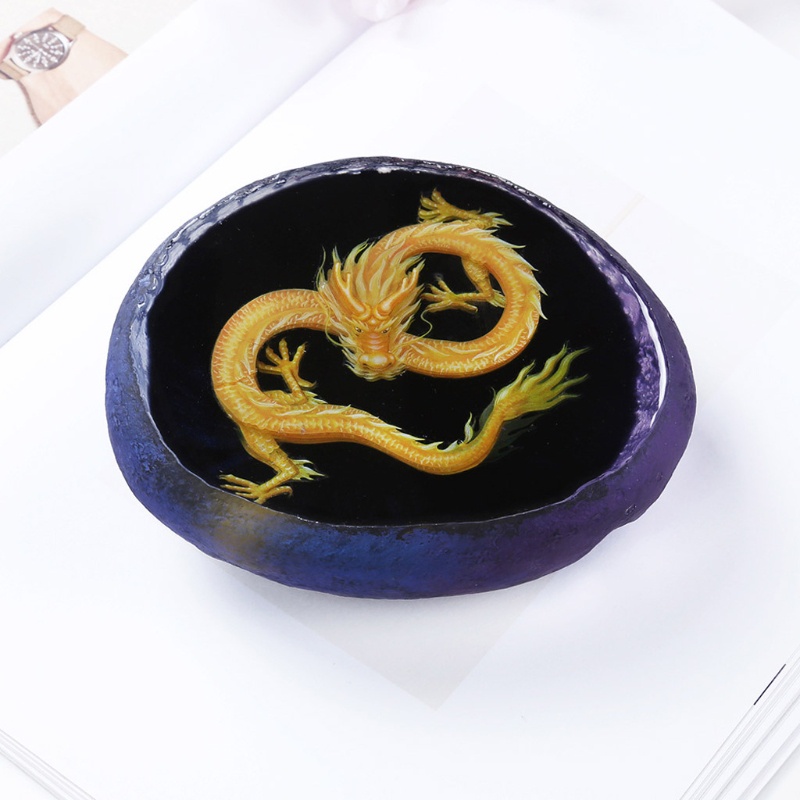 SIY  Natural Stone Shape Resin Art Molds DIY Vivid Goldfish Dragon Resin Mold Home Decor Ornament Molds Office Desk Showpiece