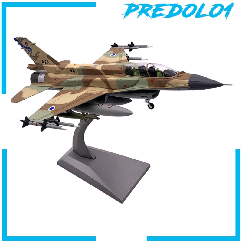 Predolo1 Mainan Simulasi Pesawat Tempur F-16I Skala 1: 72 Untuk Hadiah Ulang Tahun