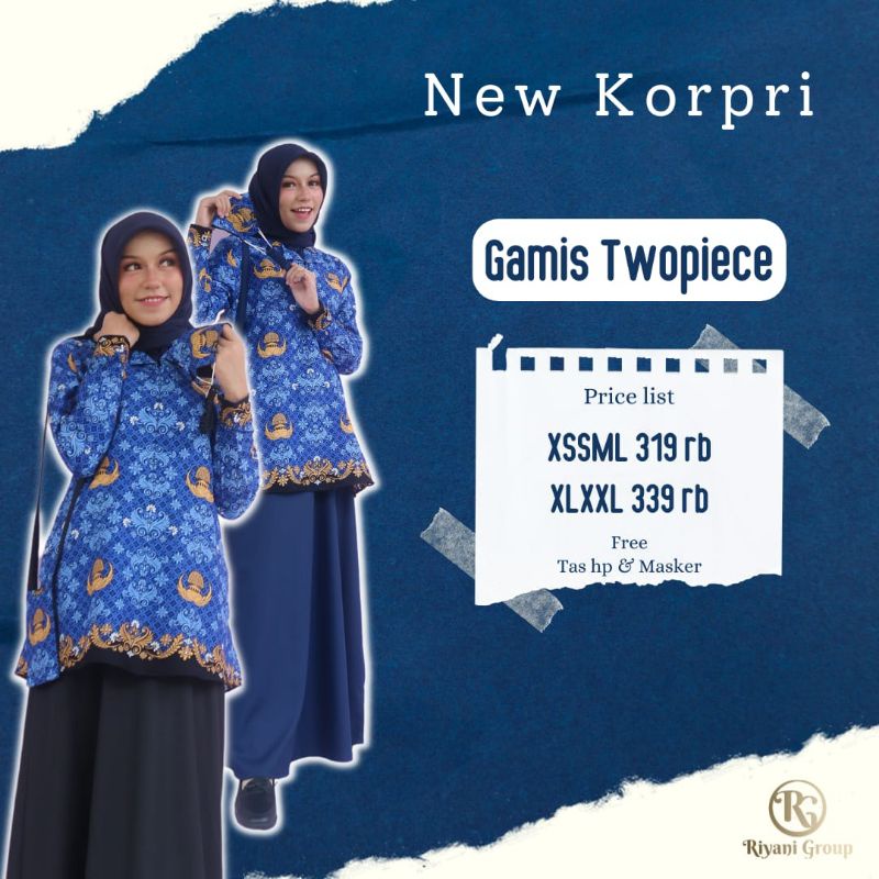 pre order gamis korpri new model/original Riyani