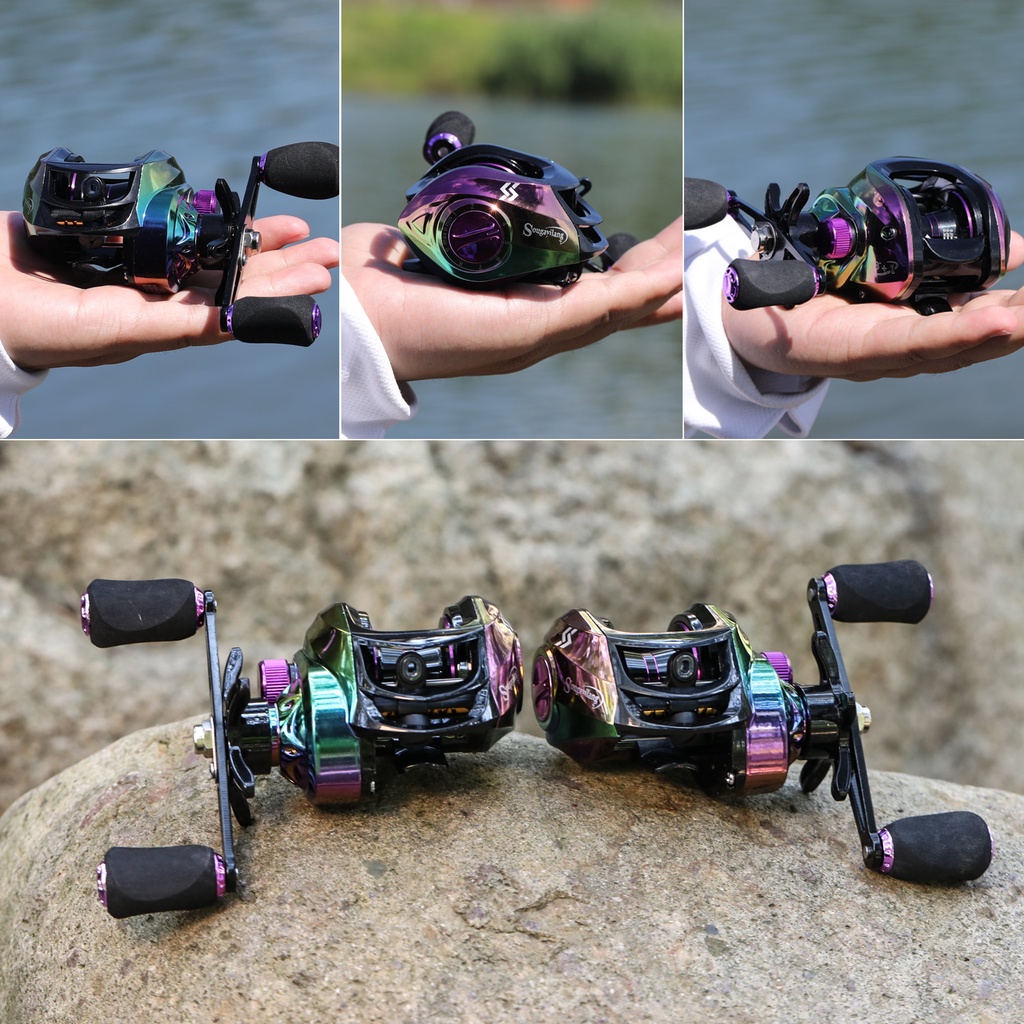 Casting Fishing Reel Max Drag Full Metal Spool  Reel 18 + 1 Ball Bearings 7.2: 1 Rasio Roda Gigi Kanan Kiri Handle Knob Pegangan EVA Air Asin Gulungan Pancing Air Tawar Gear Tackle Outdoor