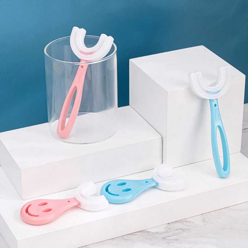 Macroupta Sikat Gigi Bayi Toothbrush U-Shaped Teether Silicone - T12 ( Al-Yusi )