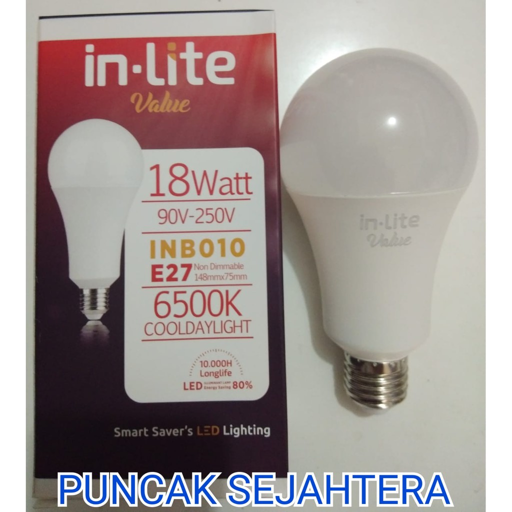 Lampu LED Inlite 18w 18 watt VALUE bulb INB010-18W