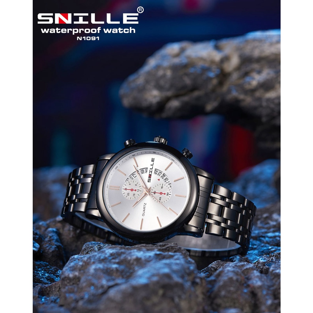 Snille Jam Tangan Rantai Wanita Unisex Original Asli Anti Air Waterproof 1091