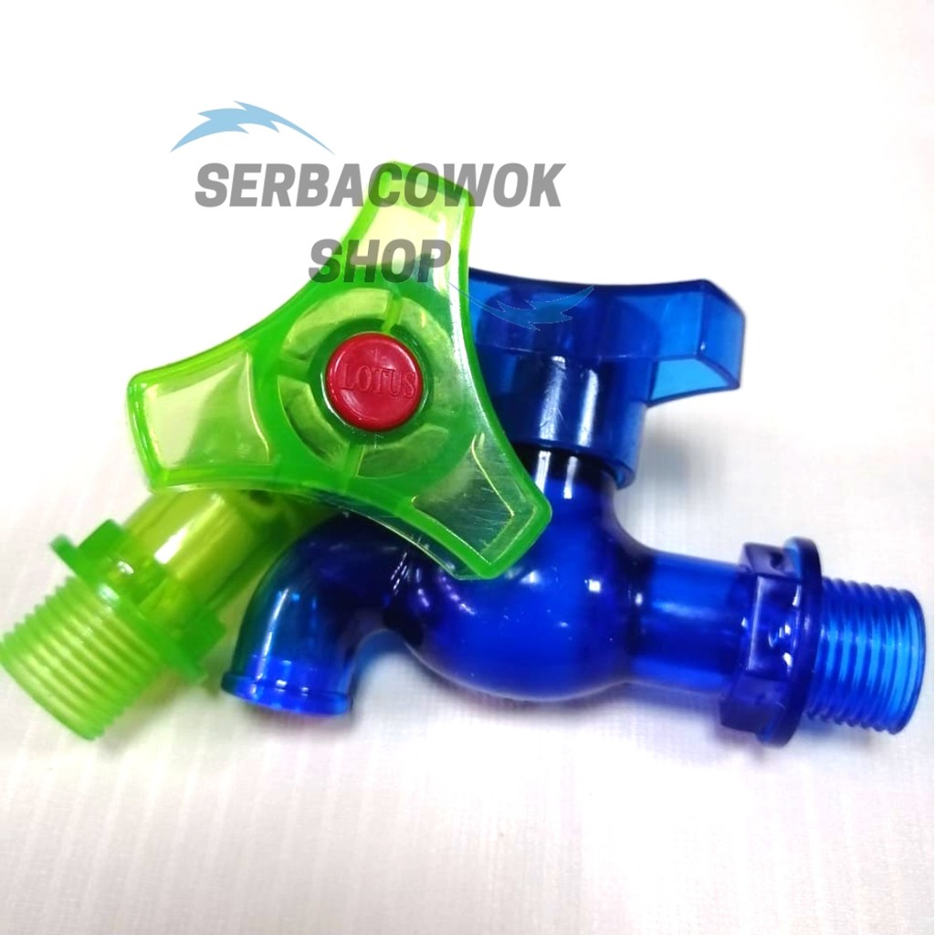 Kran Tembok Air PVC Kran Air Plastik Setengah Inch Inci Model Segitiga Bahan Transparan Solid Tebal