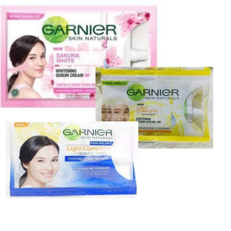 Garnier Yoghurt Sleeping Mask | Light Complete | Sakura White Whitening Serum Cream 7mL