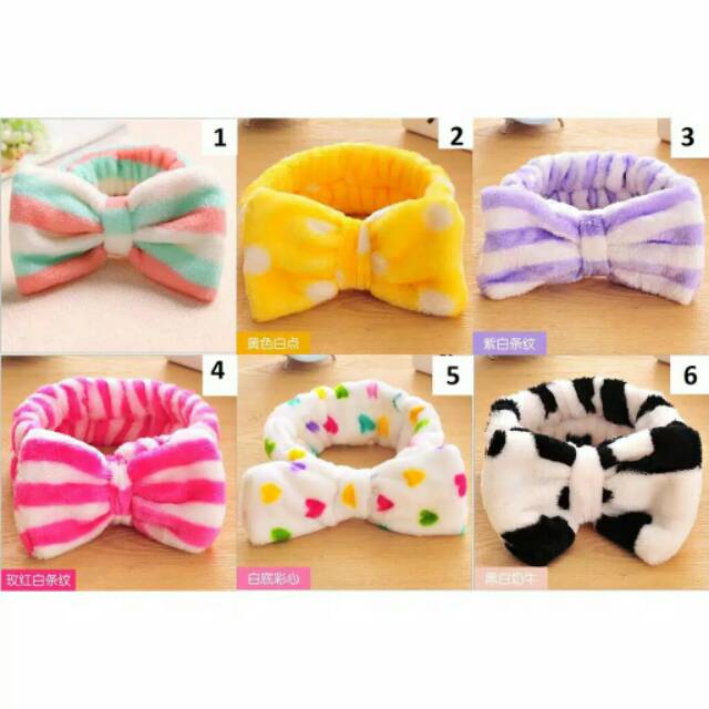 Headband Bandana handuk Pita Besar bando mandi