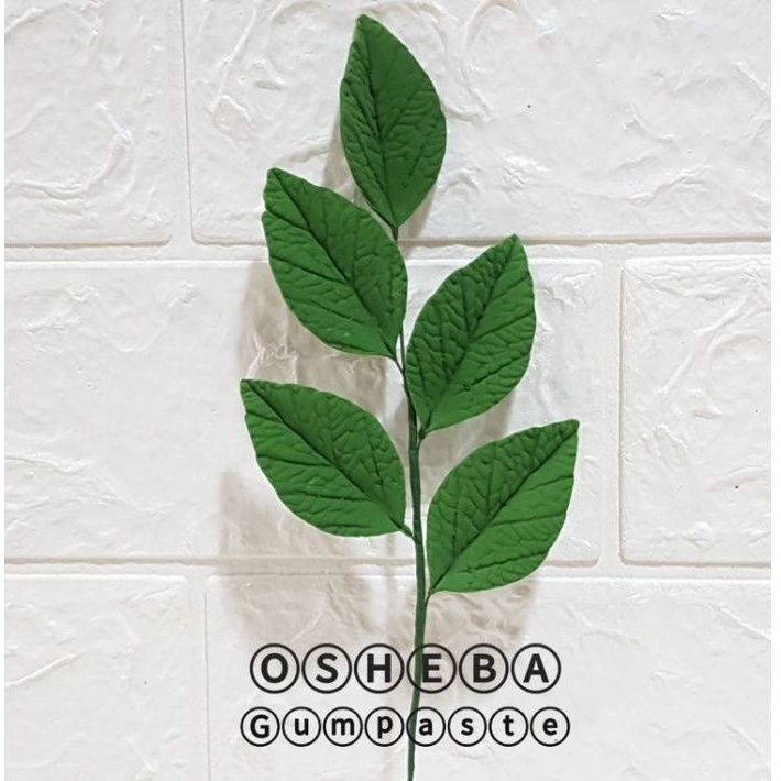 

[osheba] gumpaste daun rangkai berkawat DHS - 55 sedang