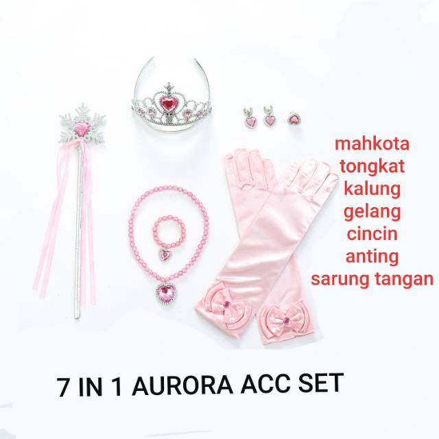 PRINCESS AURORA DRESS PINK / GAUN PESTA ULANG TAHUN ANAK BAJU