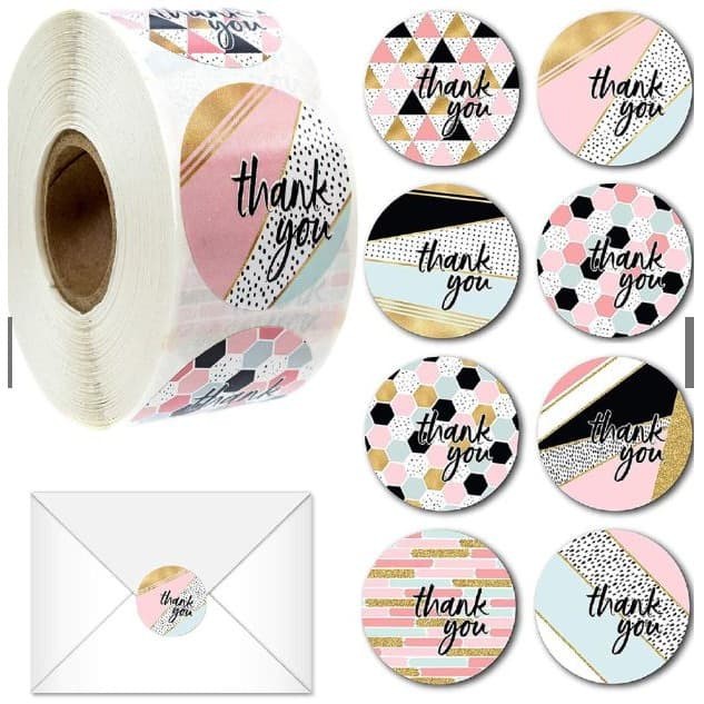 

Label Sticker THANK YOU stiker kemasan hamper kue souvenir kado i