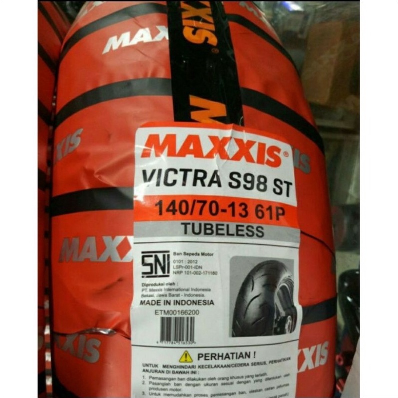 ban luar victra S 98ST 140 - 70 x 13 NmAX TUBLESS 140 70 ring 13 TL MAXIS