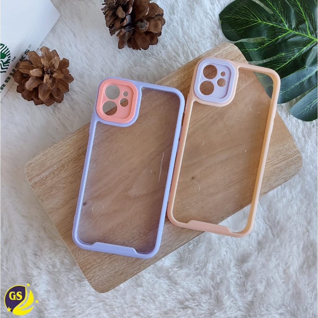 IPHONE 13 13 PRO 13 PRO MAX 13 MINI 12 12 PRO 12 PRO MAX 12 MINI Case Candy Pastel Bumper Shockproof Macaron Plating Acrylic Casing