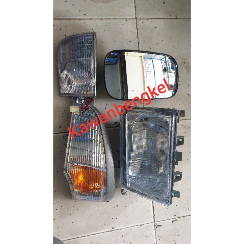 Lampu depan set + kaca spion lampu besar head lamp CANTER PS110 PS136 PS125