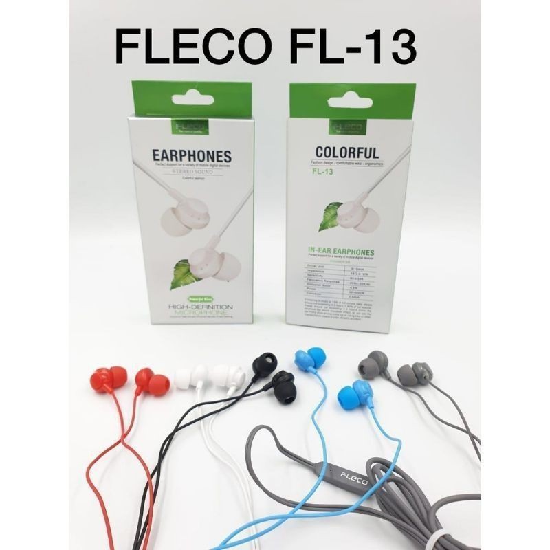 HEADSET FLECO FL-13 MEGA BASS HANDSFREE FLECO FL13 EARPHONE FLECO FL 13 MEGA BASS ORIGINAL