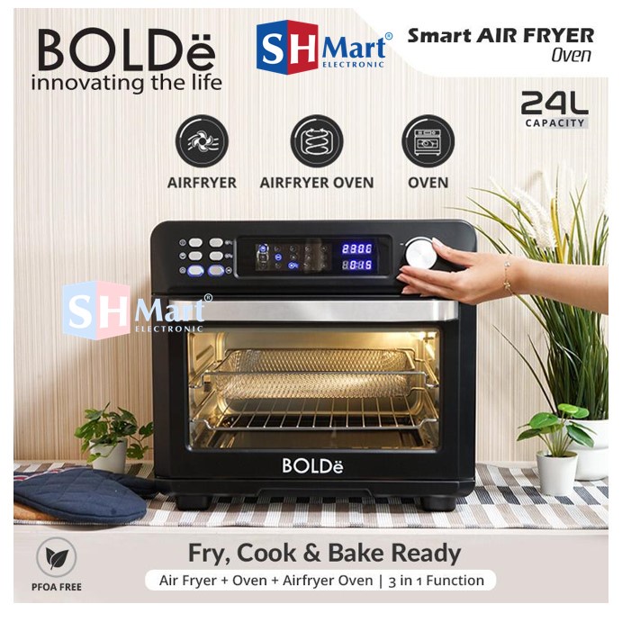 BOLDE DIGITAL OVEN AIR FRYER LOW WATT 24 LITER 1000 WATT (MEDAN)