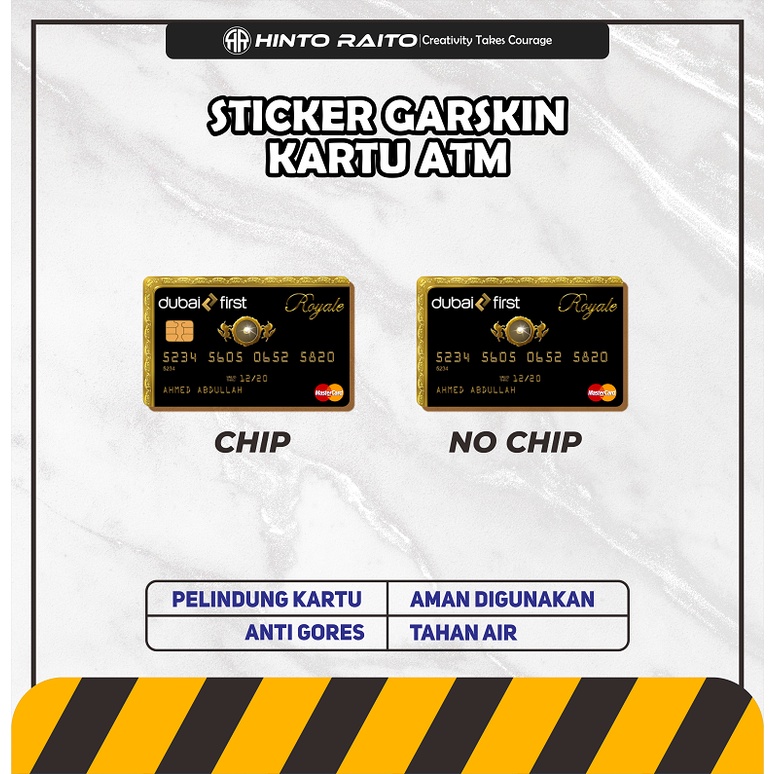 Sticker Skin Card ATM Dubai First Royale - Vinyl Debit Credit Emoney Flazz Stiker