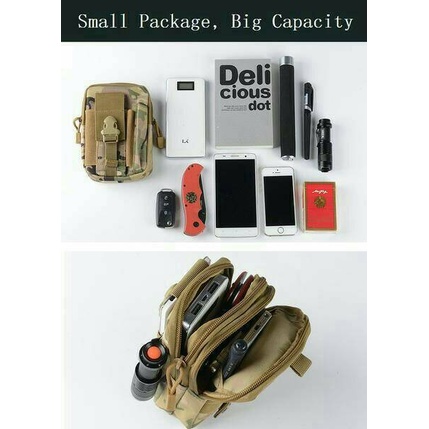 Tas Pinggang Hp Pria Import Waistbag Tactical Waist Bag Army Tas Hp Mini Multifungsi Tas Dompet Hp