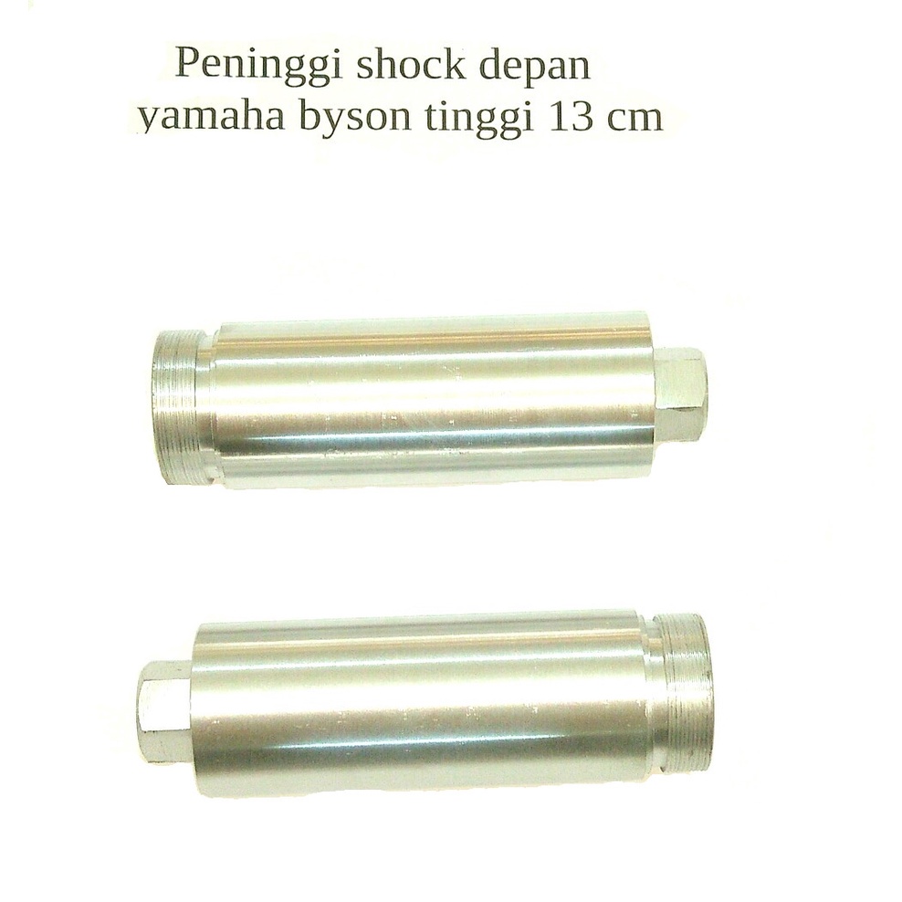 SAMBUNGAN SHOCK DEPAN BYSON 15CM 10CM PENINGGI SKOK SHOCK DEPAN BELAKANG YAMAHA BYSON UKURAN 15CM 10CM DRAT HALUS