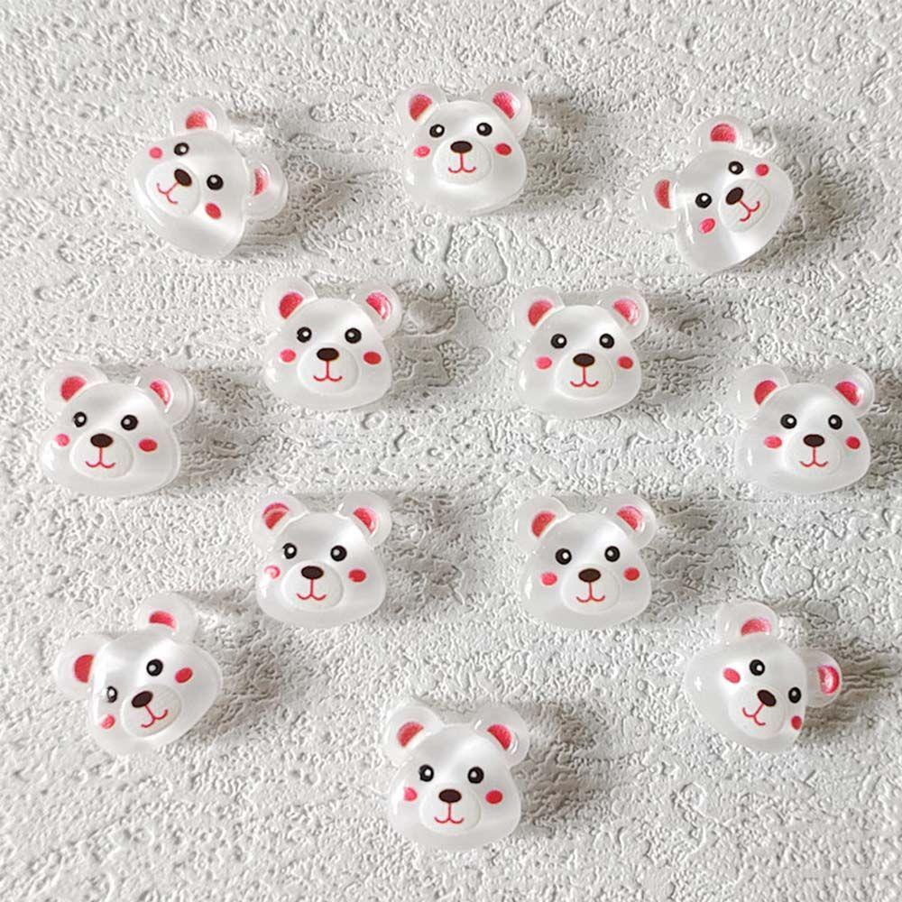 Mxbeauty Kartun Perhiasan Kuku Fashion 20 Pcs Ponsel Patch Manicure Dog Bunny Bear Dekorasi Kuku
