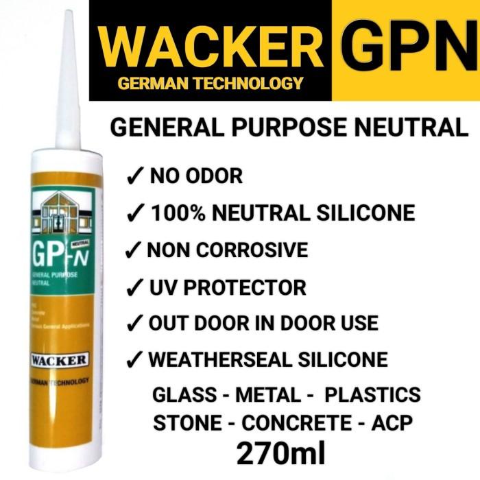 Perekat Lem Kaca Netral / Silicone Sealant Neutral Wacker Gpn