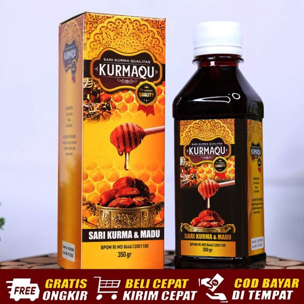 KURMAQU Sari Kurma Asli - Suplemen dari Kurma Madu & Gula Buah Asli 100% Original | Obat penggemuk b