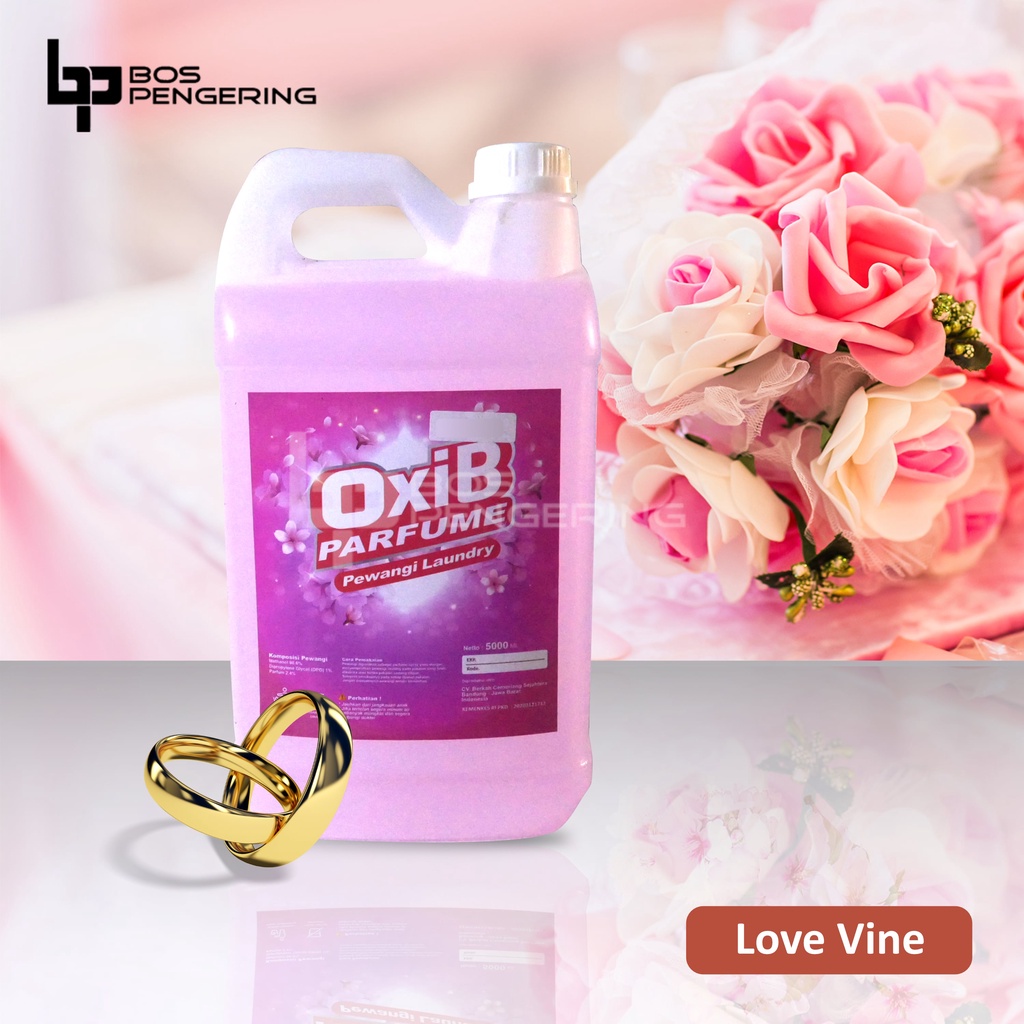 Pewangi Pakaian Laundry - OxiB Parfum Aroma Love Vine 5 Liter Fresh Tahan Lama