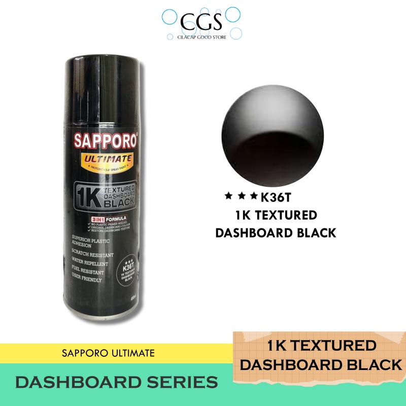 SAPPORO ULTIMATE K36T TEXTURED DASHBOAR BLACK / cat dasbor / sapporo dashboard black k36t