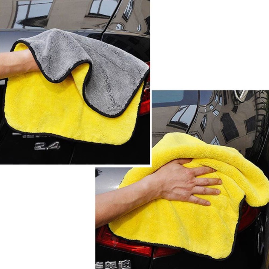 LAP KUNING MICROFIBER 30X30 CM KAIN LAP KACA CUCI MOBIL MOTOR HANDUK CUCI TANGAN SERBAGUNA