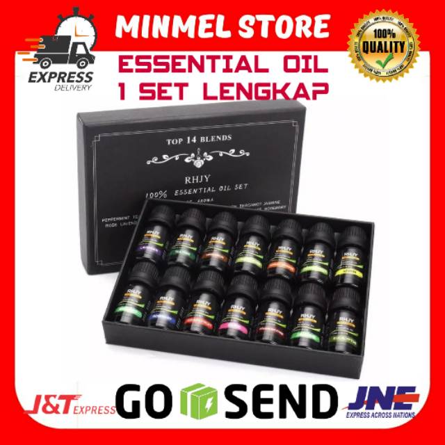 ESSENTIAL OIL 10ML 1 SET ISI 5,6,9,14 AROMATHERAPY PENGHARUM RUANGAN PURE MURNI MINYAK ESENSIAL