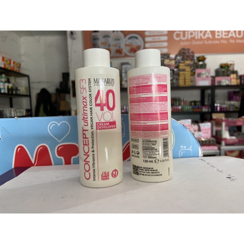 &lt;ue&gt;✅ADA HARGA GROSIR✅ [ 135 ml ] makarizo concept ultimax cream developer sf3 40 volume -- makarizo oxydant