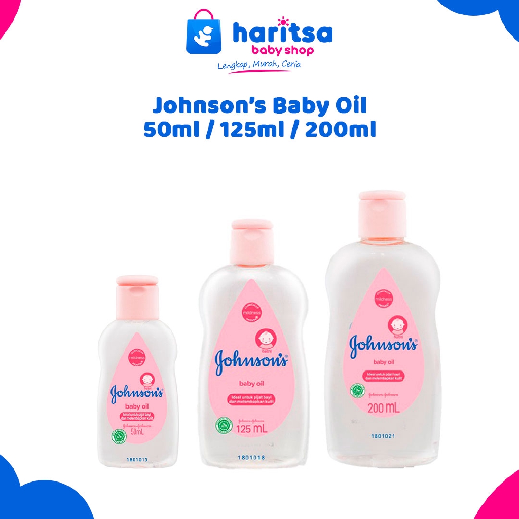 Johnsons Mineral Oil Murni Bayi Kulit Bersih Lembab Baby Oil 50ml 125ml 200ml