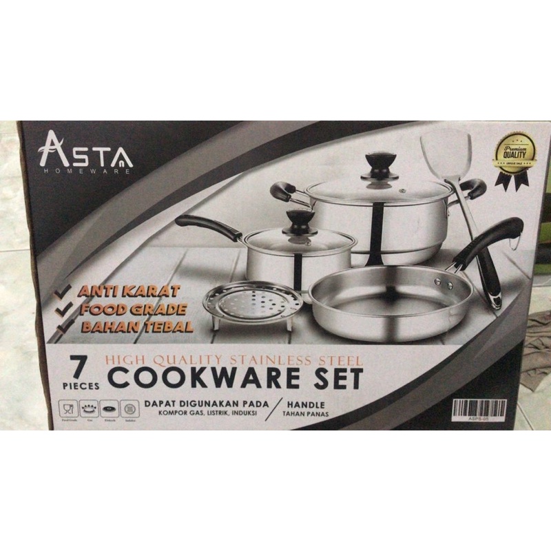 Panci Stainless Set Asta 7pcs
