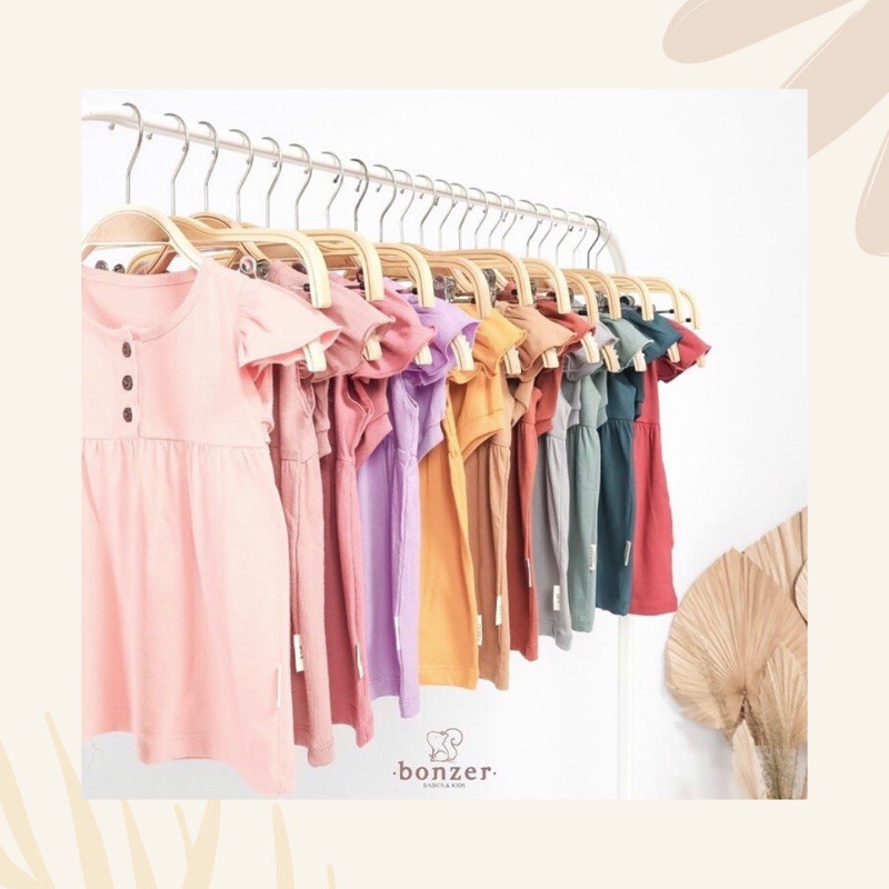 Nuswantoro - Jane Ruffle Dress / Bonzer Baby / Dress anak / Dress Bloomer / Dress main anak / Dress 
