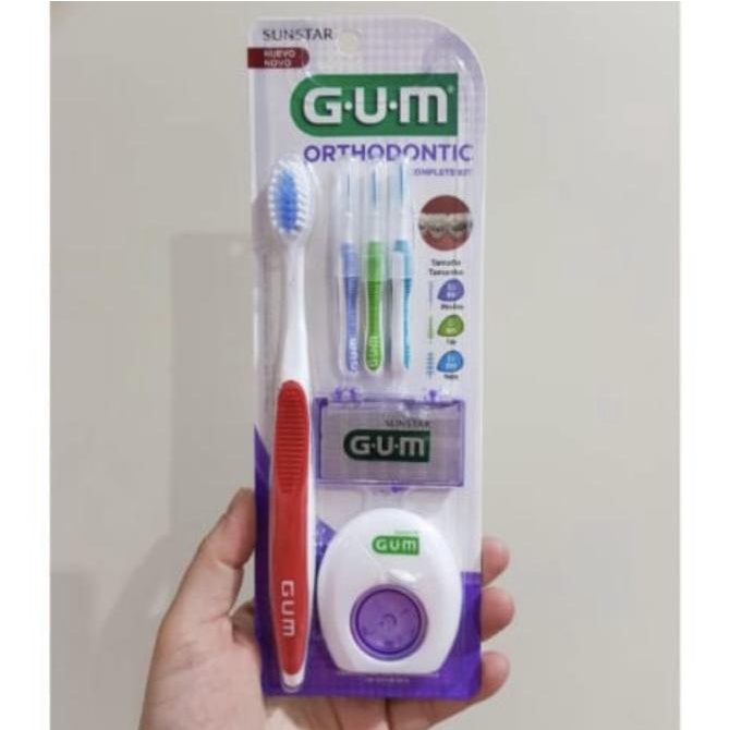 Jual Gum Ortho Orthodontic Kit Sikat Wax Interdental Dental Floss