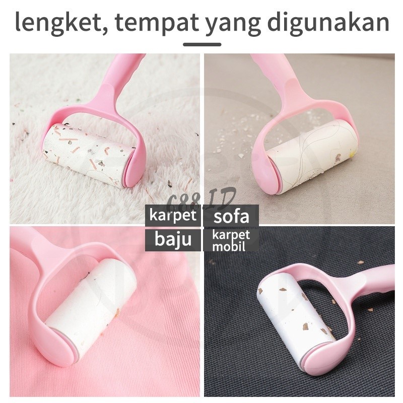 Pembersih Bulu Debu Pakaian Alat Roll Sticky Pembersih Bulu Lint Roller Pembersih Debu Bulu Peliharaan Pet Roller Stick Roler PR 25