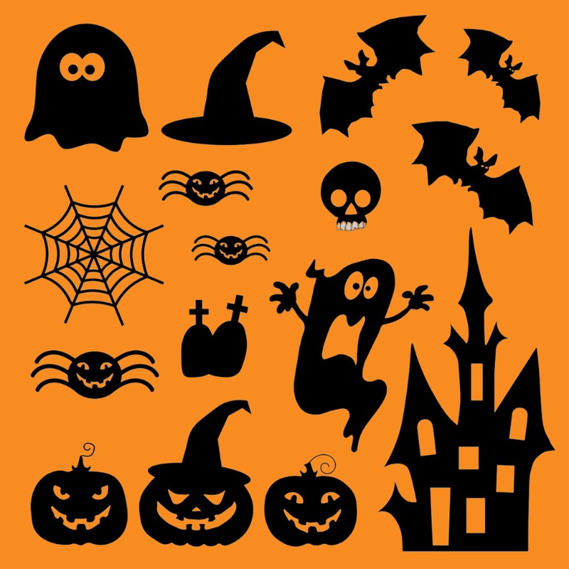 Cetakan Stensil Cutting Dies Motif Halloween Bahan Metal Untuk Scrapbook / Craft DIY / Embossing