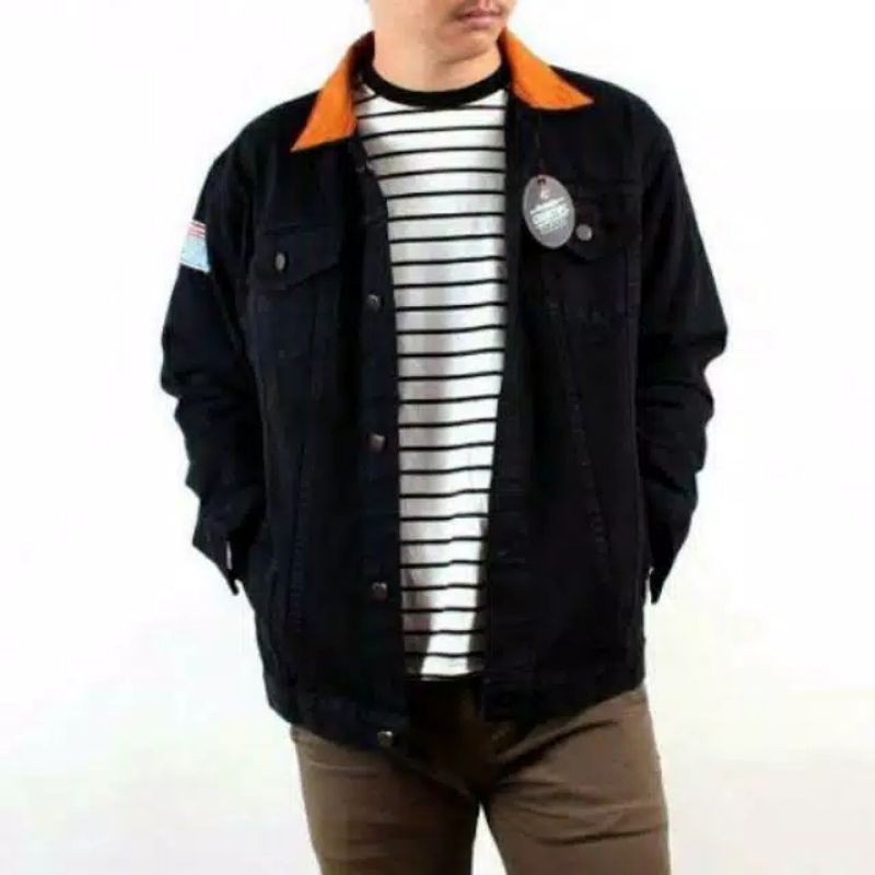 Jaket Jeans Denim Pria - Dilan Hitam